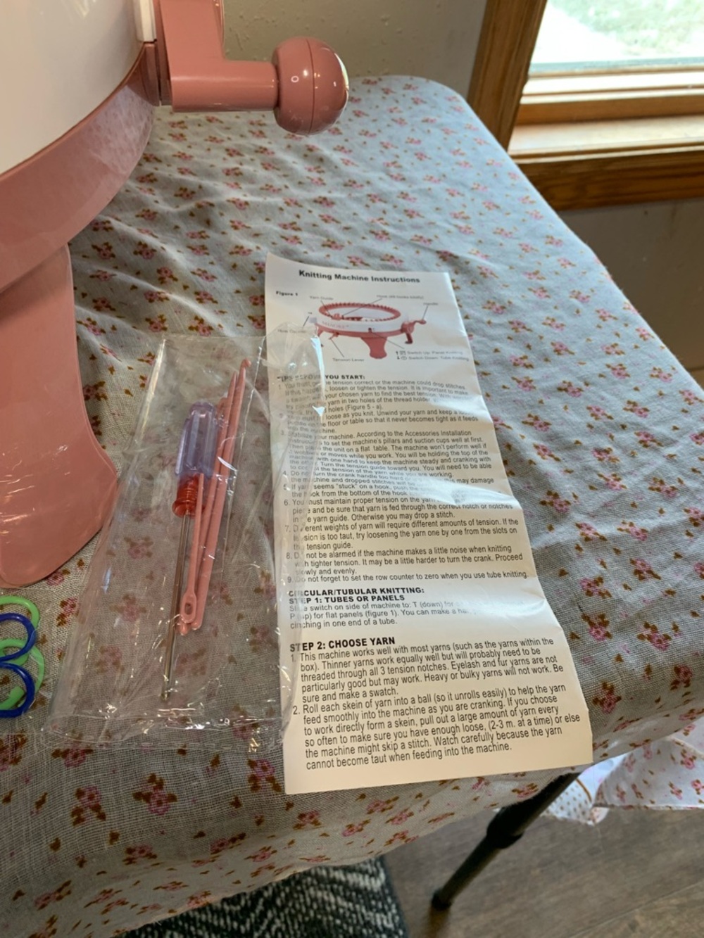 Pink & White Magic Loop Knitting Machine - Picture 8 of 10